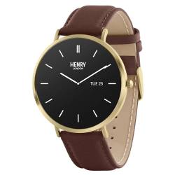 Henry London Herren Digital Quarz Uhr mit Leder Armband HLS65-0007 von Henry London