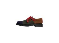 Slipper HENRY STEVENS "Barkley CDM Businessschuh" Gr. 43,5, bunt (grün, blau, braun, rot) Herren Schuhe Business-Slipper Monkschuh Schnallenschuh Business Slipper Lederschuhe handgefertigt, Anzugschuhe von Henry Stevens