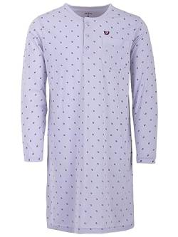 Henry Terre Herren Nachthemd 1/1 Arm Schlafshirt Pyjamaoberteil Größe M-3XL, Farbe:Grau, Größe:3XL von Henry Terre