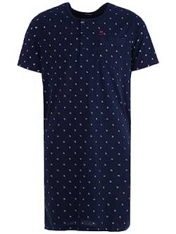 Henry Terre Herren Nachthemd kurzärmelig Sommer Schlafshirt Pyjamaoberteil Größe M-3XL, Farbe:Navy, Größe:XL von Henry Terre