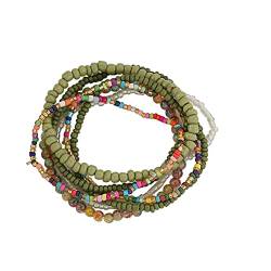 Boho Mehrschichtige Armbänder Bunte Perlen Stretch Armbänder Set Beads Stapelbar Armband Set Sommer Boho Strand Schmuck Party Favors Hawaii Party Valentinstag Urlaub Geschenke für Frauen und Mädchen von Herbests