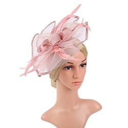 Fascinators 1920 Fascinator Hut Damen,Blumen Mesh Federn Clip Kopfschmuck Kopfbedeckungs Hut Flapper Feder Gatsby Haarreif Accessoires Haarnadel Haarschmuck Cocktailparty Hochzeit für Frauen Mädchen von Herbests