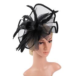 Fascinators 1920 Fascinator Hut Damen,Blumen Mesh Federn Clip Kopfschmuck Kopfbedeckungs Hut Flapper Feder Gatsby Haarreif Accessoires Haarnadel Haarschmuck Cocktailparty Hochzeit für Frauen Mädchen von Herbests