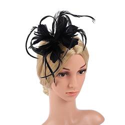 Fascinators 1920 Fascinator Hut Damen,Mesh Federn Clip Kopfschmuck Kopfbedeckungs Hut Flapper Feder Gatsby Haarreif Accessoires Haarnadel Haarschmuck Hochzeit Kirche Tea Party für Frauen und Mädchen von Herbests