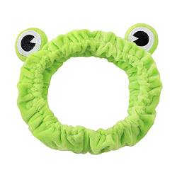 Herbests Frosch Haarbänder Lustige Elastische Stirnband Niedlich Tier Make-up Breitkrempe Waschen Gesicht Kopfwickel Frauen Mädchen Schönheit Haarschmuck für Dusche Hautpflege Sport Maskerade Party von Herbests