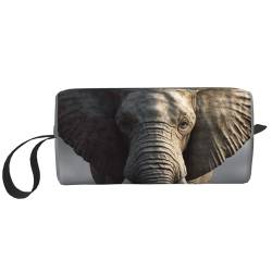 Make-up-Tasche für Damen, Flugzeugkunst, große Kapazität, tragbare Kulturbeutel, Reiseaufbewahrung, 3D-Elefant, Einheitsgröße von HerfsT