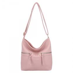 Herisson Tasche Damen - Umhängetasche Damen - Messenger Bag - Frauen Tasche - Crossbody Bag Damen Leder Imitation - Damentaschen Umhängetasche - Puderrosa von Herisson