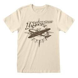 Heroes Inc Indiana Jones T-Shirt "Plane and Compass" (Natur), beige, L von Heroes Inc.