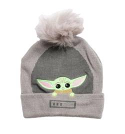 Heroes Inc. Hut The Mandalorian Grogu In The Crib Beanie Grau von Heroes Inc.