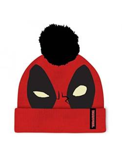 Marvel - Schwarze und rote Deadpool-Mütze von Heroes Inc.