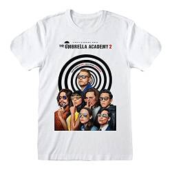 Offizielles Netflix Umbrella Academy Family Unisex weißes T-Shirt Gr. M, weiß von Heroes Inc.