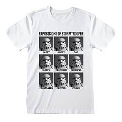 Star Wars Expression of Stormtrooper T-Shirt, weiß, S von Heroes Inc.
