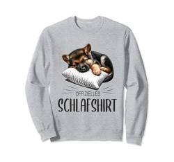 Offizielles Schlafshirt Hund Schlafanzug Schäferhund Sweatshirt von Herren Damen Kinder Nachthemd Hunde Pyjama