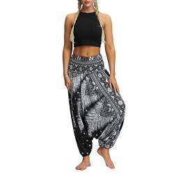 Dasongff Unisex Orientalische Haremshose Pluderhose Pumphose Yoga Hosen Baggy Hippie Boho Hose Hosenrock Haremshose Aladinhose für Damen und Herren von Herren Hose Dasongff