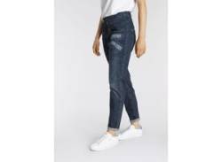 Ankle-Jeans HERRLICHER "SHYRA CROPPED ORGANIC" Gr. 26, N-Gr, blau (precious 859) Damen Jeans Ankle 7/8 von Herrlicher