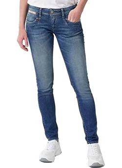 Herrlicher Damen Piper Slim Organic Denim Jeans, Blue sea L30, W25/L30 von Herrlicher