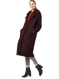 Herrlicher Damen Tabby Fake Fur Mantel, Rot (Windsor 316), 38 (Herstellergröße: M) von Herrlicher