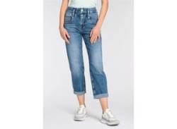 High-waist-Jeans HERRLICHER "Pitch HI Tap Denim Light" Gr. 27, N-Gr, blau (medium) Damen Jeans High-Waist-Jeans von Herrlicher