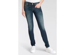 Slim-fit-Jeans HERRLICHER "Gila Slim Organic Denim" Gr. 25, Länge 32, weiß (clean) Damen Jeans Röhrenjeans von Herrlicher