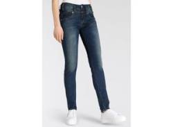 Slim-fit-Jeans HERRLICHER "PEARL SLIM ORGANIC" Gr. 26, Länge 30, blau (clean) Damen Jeans Röhrenjeans von Herrlicher