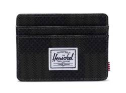 Herschel 10360-04967 Charlie RFID Black Checkered Textile Unisex - Erwachsene Geldbörse Einheitsgröße, Black Checkered Textile, Geldbörse von Herschel