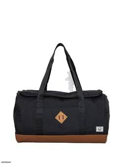 Herschel Heritage Duffle Bag, Schwarz/Sattelbraun von Herschel