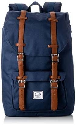 Herschel Little America Mid-Volume Rucksack, 17 l, Navy/Tan, 12.5x28x36 CM (B x H x T) von Herschel