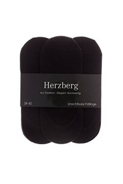 Herzberg Invisible Socks Füsslinge 10 Paar (DE/NL/SE/PL, Numerisch, 47, 50, Regular, Regular, Schwarz) von Herzberg