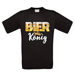 Herren T-Shirt schwarz Modell: Bierkönig von Herzbotschaft