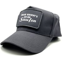 Herzbotschaft Baseball Cap Schirmmütze mit Spruch auf Patch MIR REICHT´S ICH GEH Saufen One Size durch verstellbaren Klip-Verschluss von Herzbotschaft