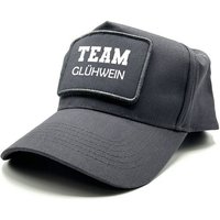 Herzbotschaft Baseball Cap Schirmmütze mit Spruch auf Patch TEAM GLÜHWEIN One Size durch verstellbaren Klip-Verschluss von Herzbotschaft