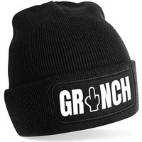 Herzbotschaft Beanie Beanie Strickmütze mit Spruch GR NCH (Mütze mit Aufdruck, Skimütze) Unisex SoftTouch angenehm weiche und warme Wintermütze Einheitsgröße von Herzbotschaft