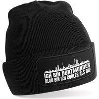 Herzbotschaft Beanie Strickmütze Beanie mit Spruch ICH BIN BORUSSE (Mütze mit Aufdruck, Skimütze) Unisex SoftTouch angenehm weiche und warme Wintermütze Einheitsgröße von Herzbotschaft