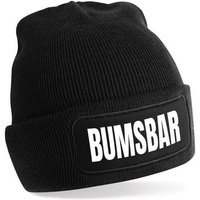 Herzbotschaft Beanie Strickmütze mit Spruch BUMSBAR (Mütze mit Aufdruck, Skimütze) Unisex SoftTouch angenehm weiche und warme Wintermütze Einheitsgröße von Herzbotschaft