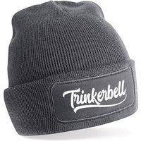 Herzbotschaft Beanie Strickmütze mit Spruch Trinkerbell (Mütze mit Aufdruck, Skimütze) Unisex SoftTouch angenehm weiche und warme Wintermütze Einheitsgröße von Herzbotschaft