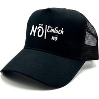 Herzbotschaft Trucker Cap Basecap mit Spruch NÖ - Einfach nö One Size durch verstellbaren Klip-Verschluss von Herzbotschaft