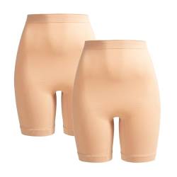 Herzmutter Shaping-Unterwäsche - Shapewear Shorts - Bauchweg-Bauchschmeichler - nach Geburt-Rückbildung - 1er & 2er-Set - 5620 (L-XL, Beige, 2X) von Herzmutter