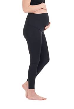 Herzmutter Umstands-Sport-Leggings - Sport-Set - Umstandsleggings-Sport-Hose - für Schwangere - atmungsaktiv - 8300 (Schwarz Uni, XXL) von Herzmutter