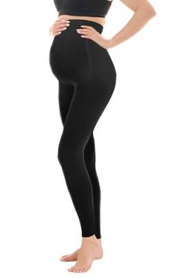 Herzmutter Umstandsleggings High Waist - Blickdicht - Stretch Schwangerschaft Leggings - Umstandsmode - 1900 (M-L) von Herzmutter