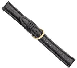 Buffalo Ersatzband Uhrenarmband Büffelleder schwarz 20733G, Stegbreite:18mm von Herzog