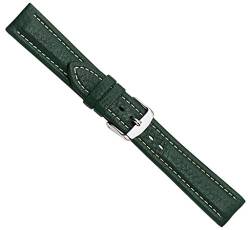 Herzog Bio-Leder Uhrenarmband Kalbsleder XL Dunkelgrün 22360S, Stegbreite:20mm von Herzog