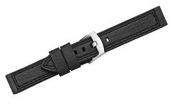 Herzog Defender Ersatzband Kalbsleder schwarz Doppelnaht gleichlaufend, Stegbreite:20mm von Herzog