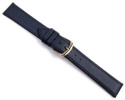 Herzog Elegance Uhrenarmband Kalbsleder Dunkelblau Matt 20966G, Stegbreite:12mm von Herzog