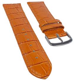 Herzog Uhrenarmband Kalbsleder Orange 20325S, Stegbreite:28mm von Herzog