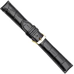 Paris Premium Uhrenarmband Kalbsleder schwarz 20889G, Stegbreite:20mm von Herzog