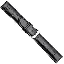 Paris Premium Uhrenarmband Kalbsleder schwarz 20890S, Stegbreite:22mm von Herzog