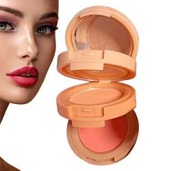 Erröten Sie Make-up-Palette - 3 Farben Face Rouge-Palette,Mehrschichtiges Rouge-Kompaktpuder-Make-up, mischbares, langanhaltendes Make-up-Rouge für den ganzen Tag Heshi von Heshi