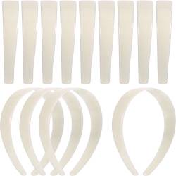 Weiße Handwerk Kunststoff Stirnbänder 1 Zoll Plain Keine Zähne DIY Haarbänder Plain Stirnbänder (20 Stücke) von Hestya