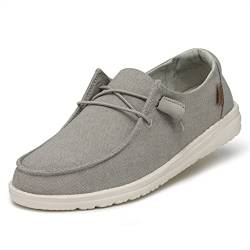 Hey Dude Damen Wendy Chambray Moc Toe Shoes, Light Grey, 37 EU von Hey Dude