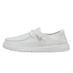 Hey Dude Damen Wendy Slub Canvas Moc Toe Shoes, White, 36 EU von Hey Dude